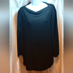 Coldwater Creek Black Acetate Tunic, 2 XL, Travel, Business, Party Casual Office